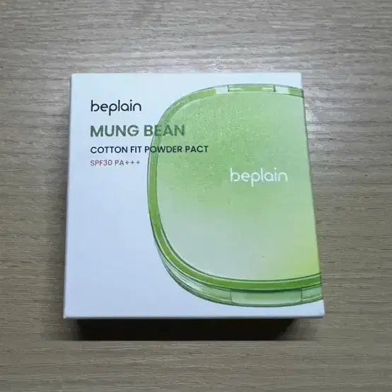 [BUNJANG] B.Plain Green Bean Cotton Fit Powder Pact (Mini Puff Included) / 미니퍼프증정) 비플레인 선파우더 녹두 코튼핏 파우더팩트