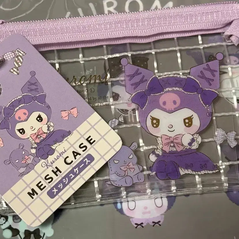 [BUNJANG] Sanrio Kuromi A7 Mesh Pouch Case / 산리오 쿠로미 a7 케이스, 파우치
