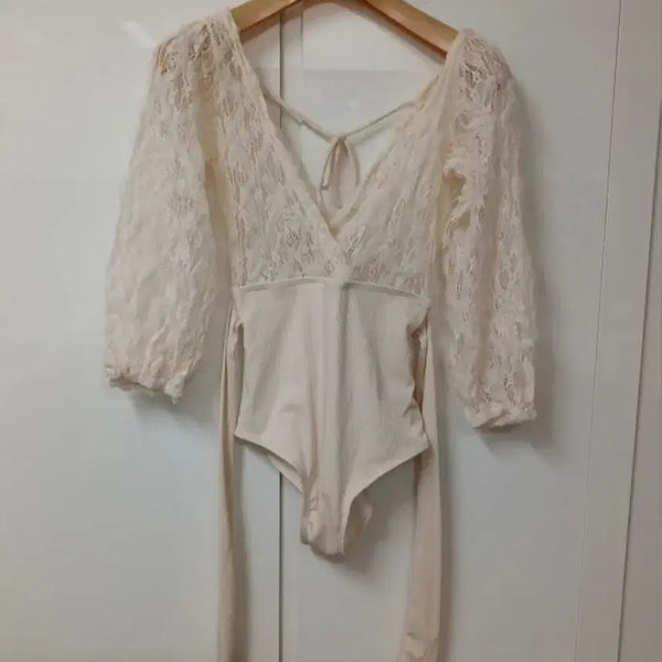 [BUNJANG] Lace Monokini and Top Bra Set / 레이스 모노키니 + 탑브라 셋트
