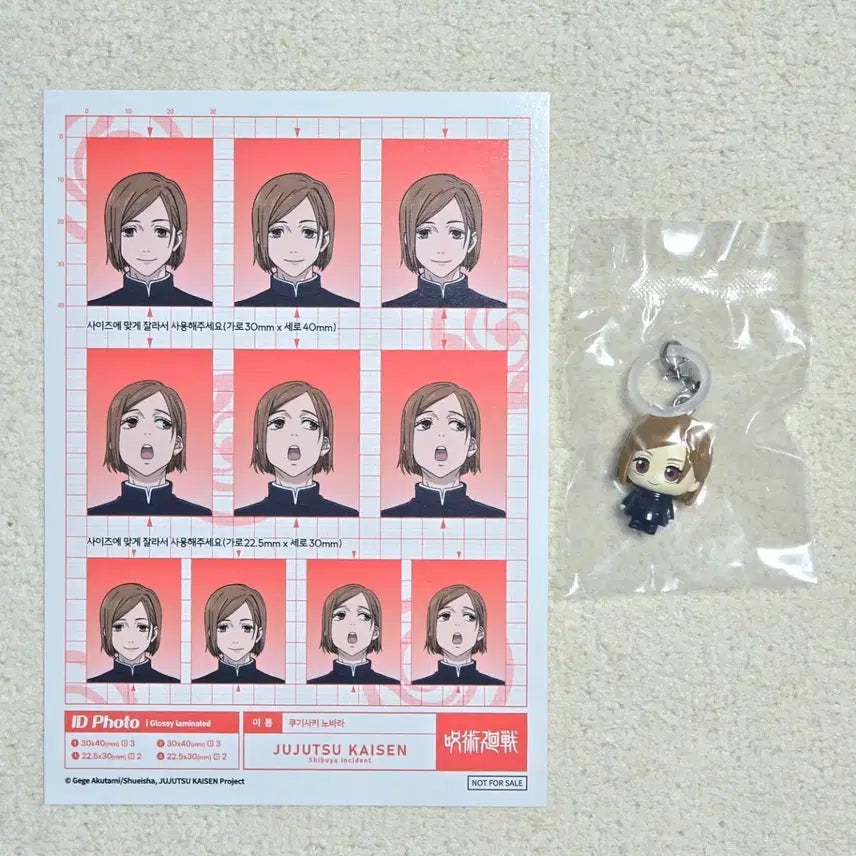 [BUNJANG] Jujutsu Kaisen Nobara Kugisaki Pop-up Store Exclusive ID Photo & Shibuya Incident Mejiri Gacha Set / 주술회전 쿠기사키 노바라 팝업 특전 증명사진 + 시부야사변 메지루시 가챠