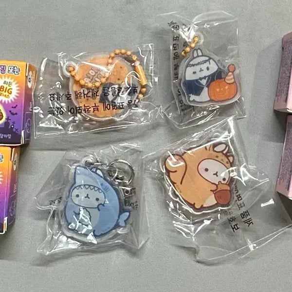 [BUNJANG] Molang Acrylic Keyring Goods Bundle Set / 몰랑이 아크릴 키링 굿즈 일괄