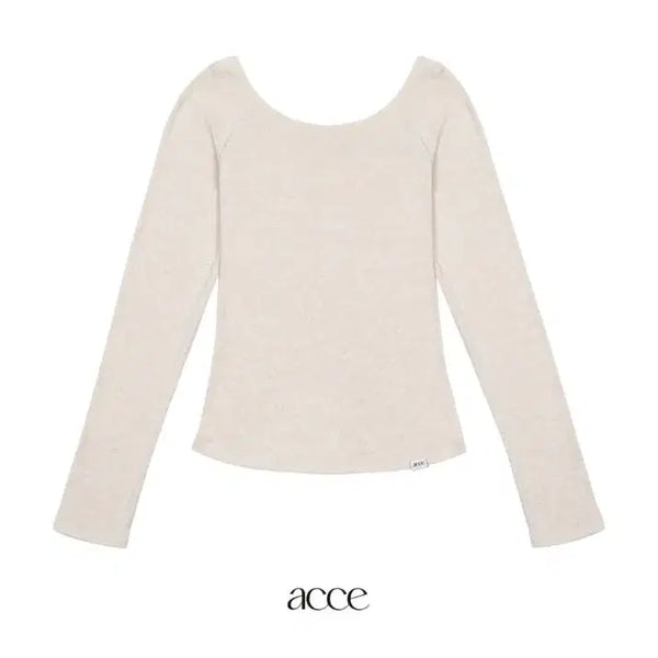 [BUNJANG] Acce Pure Line Long T-Shirt (Light Beige) / acce pure line long t(light beige)