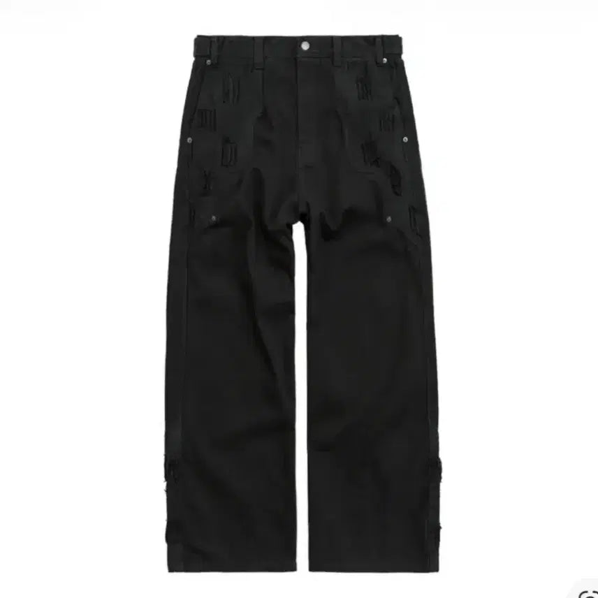 [BUNJANG] Politeru Borro Pants Denim Black (First Edition) Size 2 / [2] 폴리테루 보로 팬츠 데님 블랙 (초판)