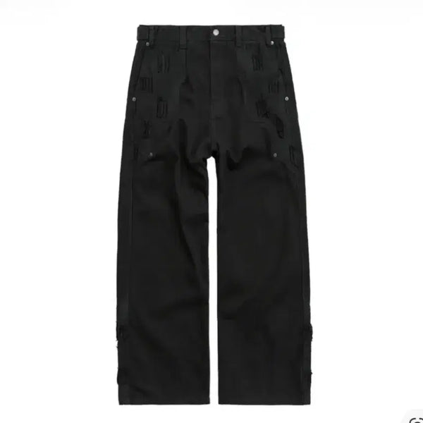[BUNJANG] Politeru Borro Pants Denim Black (First Edition) Size 2 / [2] 폴리테루 보로 팬츠 데님 블랙 (초판)