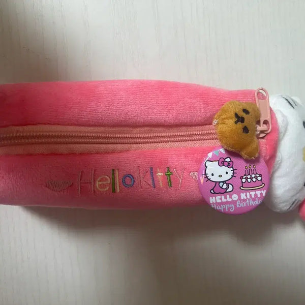 [BUNJANG] Hello Kitty Face Pencil Case with Badge / 헬로키티 필통
