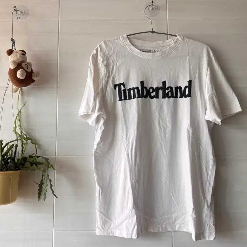 [BUNJANG] Timberland Logo Short Sleeve T-Shirt L/G White / Timberland 팀버랜드 반팔 L/G