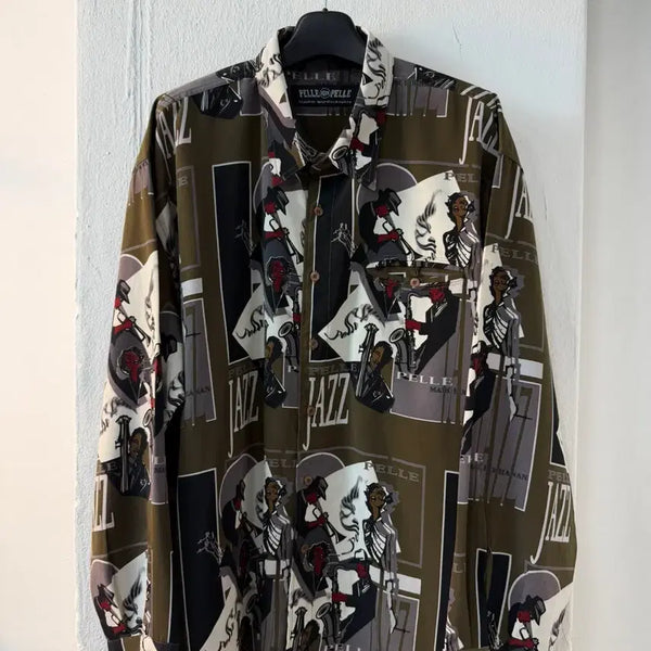 [BUNJANG] Pelle Pelle Classic Jazz Full Printing Shirt 3XL / 펠레 펠레 클래식 재즈 풀 프린팅 셔츠