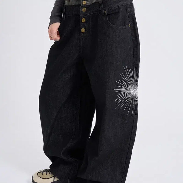 [BUNJANG] RAUCOHOUSE Deep Indigo Camo Sagging Denim Pants (Kenshin Worn) / [새상품]클로즈유어아이즈 켄신 착용 라우코하우스 딥인디코 카모 새깅 데님