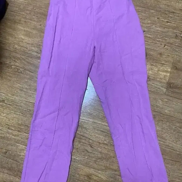 [BUNJANG] Lavender High-Waist Wide-Leg Pants (Small) / 라벤더색 와이드 팬츠 하이웨스트바지 여자바지 긴바지 일자바지 스몰사이즈
