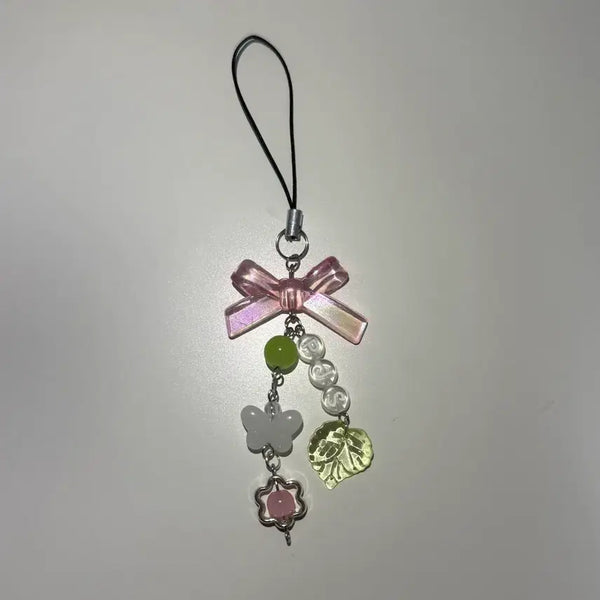 [BUNJANG] Beaded Keychain Initial Four-Leaf Clover Couple Item / 비즈키링 이니셜 비즈 키링 행운 네잎클로버 커플템