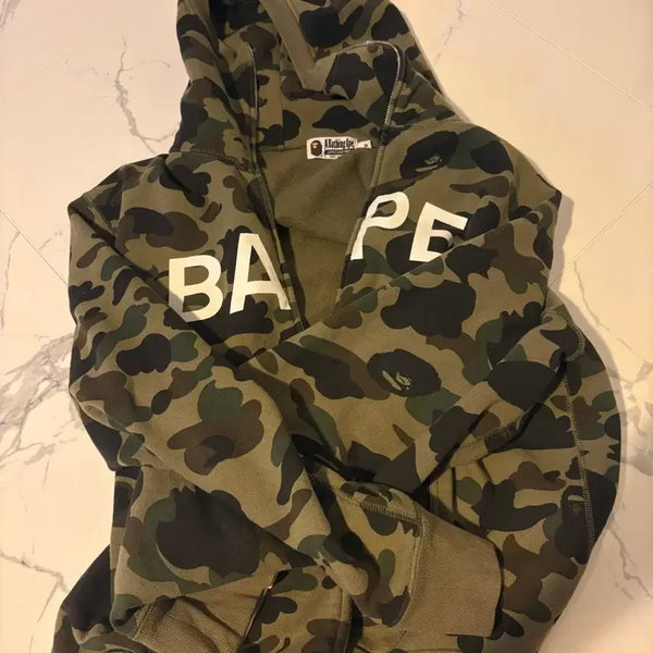 [BUNJANG] BAPE Camo Full Zip Hoodie / 베이프 카모 풀 집 후드