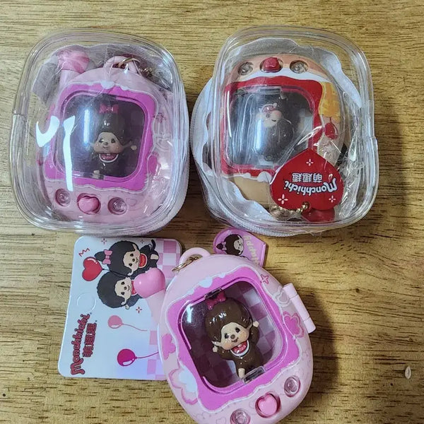 [BUNJANG] Monchhichi Tamagotchi Keychain (Sealed) / (미개봉 새상품)몬치치 다마고치 키링