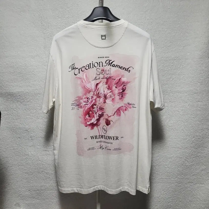 [BUNJANG] Wooyoungmi Flower Back Logo Short Sleeve T-Shirt Size 52 / [신형] 52 / 25SS 우영미 플라워 백로고 반팔티