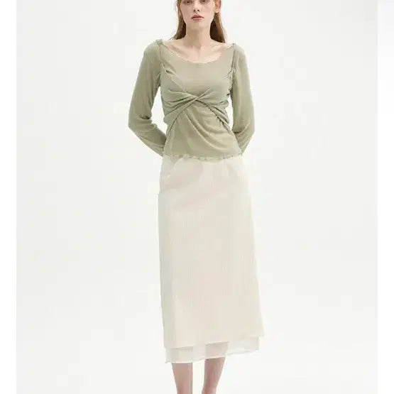 [BUNJANG] MICHELL TIA RINKLE Chiffon Layered Skirt Size 0 / 미케네 타이아 링클 쉬폰 레이어드 스커트 0사이즈 새상품