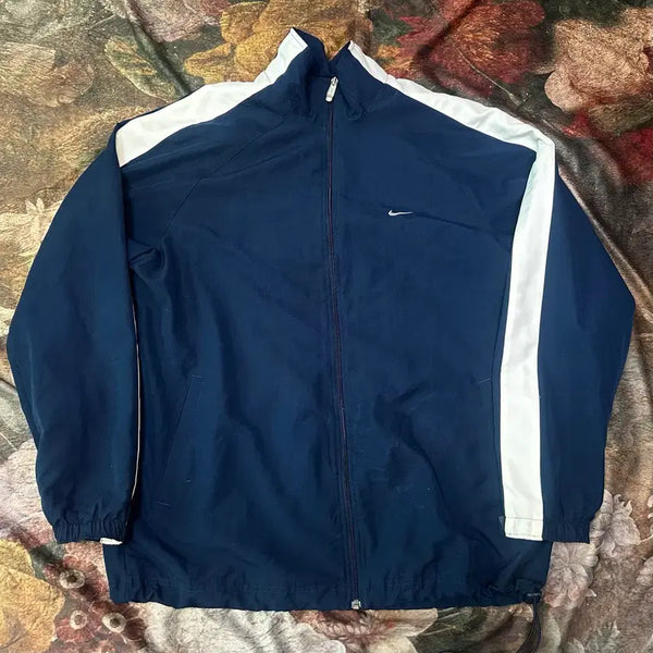 [BUNJANG] Nike White Sideline Navy Windbreaker Jacket XL / 나이키 빈티지 화이트 사이드라인 네이비바람막이 XL 자켓 아디다스 폴로