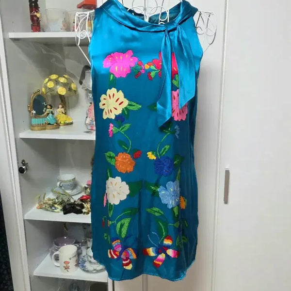 [BUNJANG] American Brand Blue Silk Dress / 미국브랜드 블루 실크 원피스