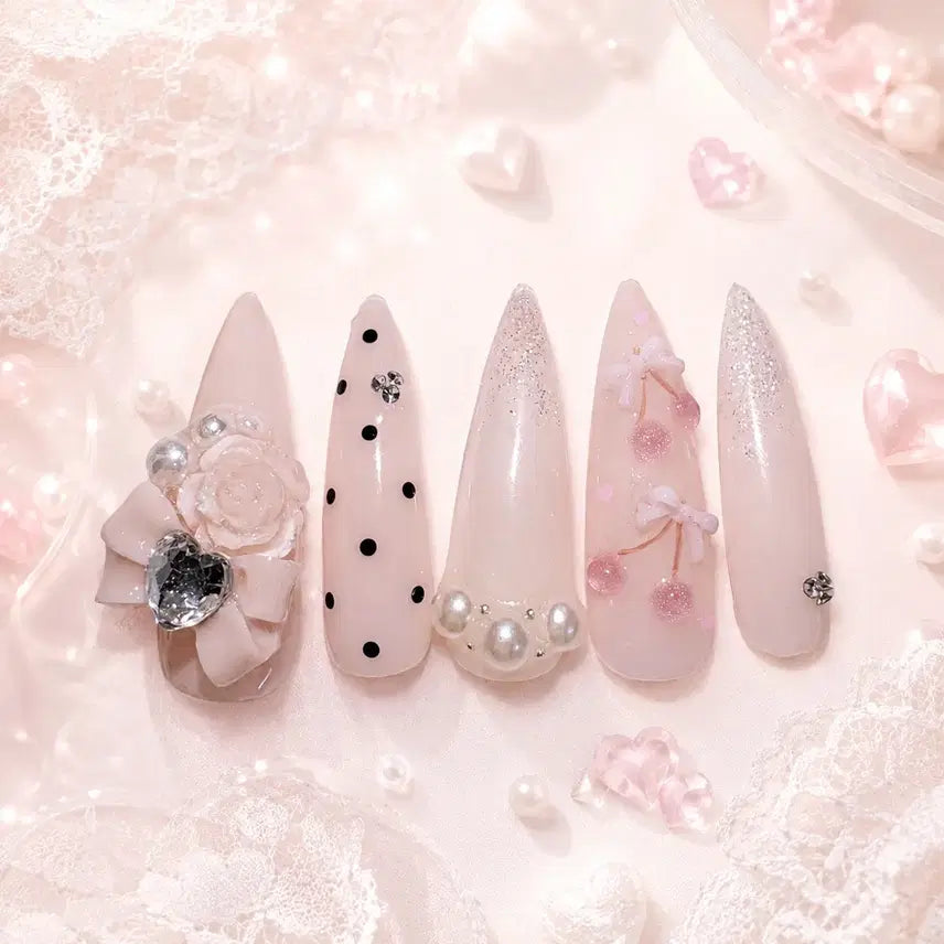 [BUNJANG] Japanese Handmade Hime Gyaru Nail Tips / 할인중 2.8>2.4일본 수제네일팁/히메갸루/호비아카/지뢰계