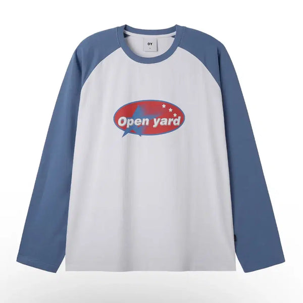 [BUNJANG] OY Oval Logo Raglan Long Sleeve T-shirt / OY 오와이 oval logo raglan L/S 롱슬리브