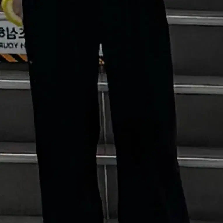 [BUNJANG] Black Wide Fit Slacks Trousers / 실제착용샷 와이드팬츠 슬랙스 검정바지 통바지 일자바지 44-55사이즈