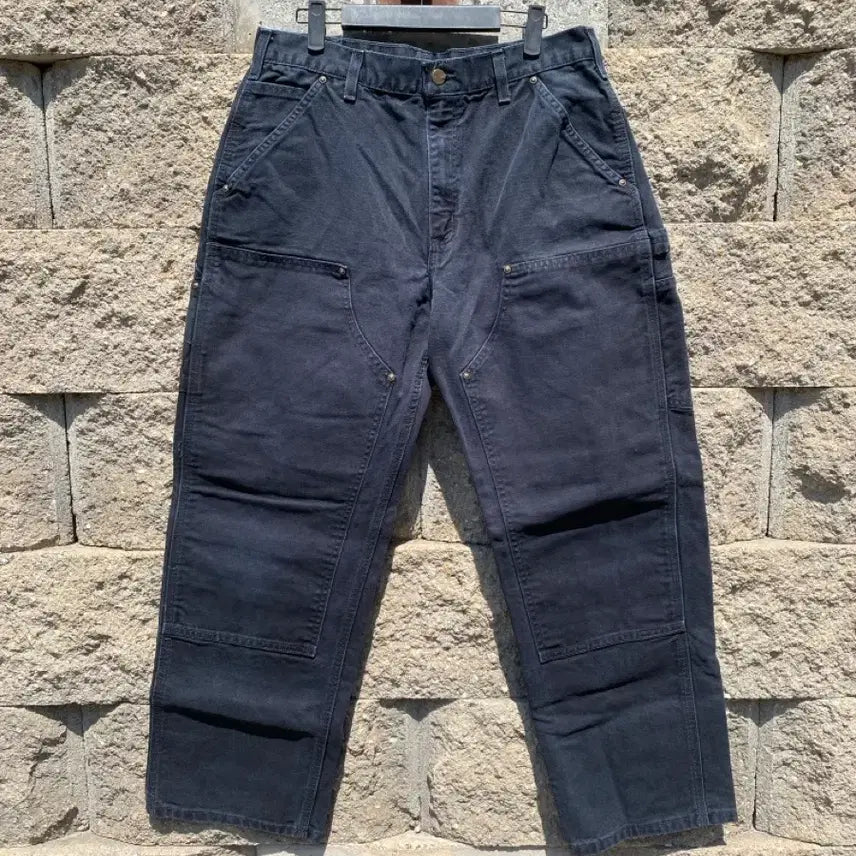 [BUNJANG] Carhartt B136 Double-Knee Work Pants Black 34x30 / 빈티지 칼하트 더블니 워크 팬츠 블랙  34x30