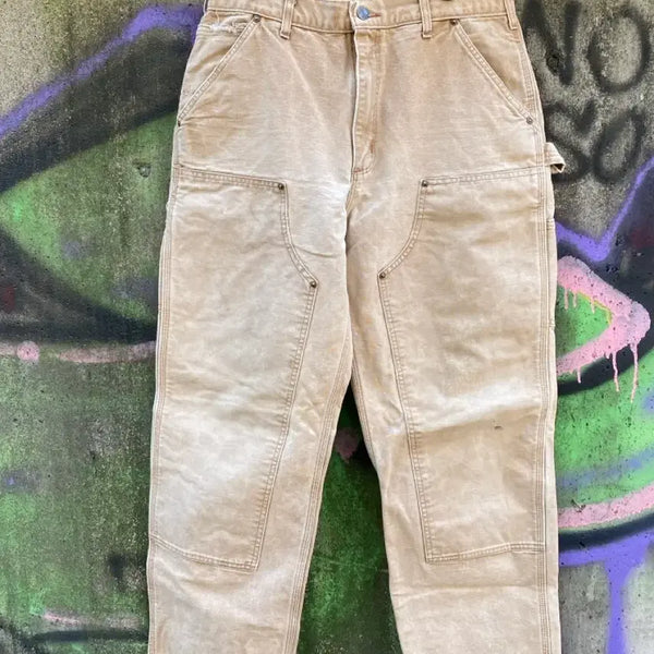 [BUNJANG] Carhartt B136 Double-Knee Work Pants Sand Brown 34x34 Vintage / 빈티지 칼하트 더블니 워크 팬츠 브라운 34x34