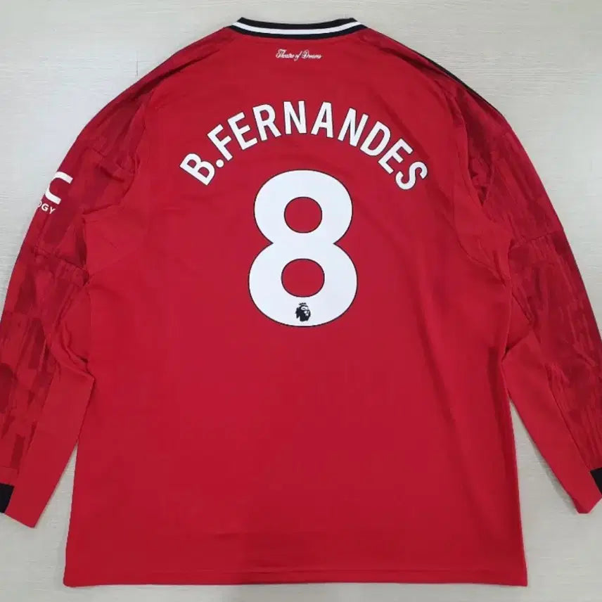 [BUNJANG] Manchester United 2025-26 Home Long-Sleeve Jersey Bruno Fernandes League Print / 25-26 맨유 홈 긴팔 브루노 페르난데스 리그 마킹