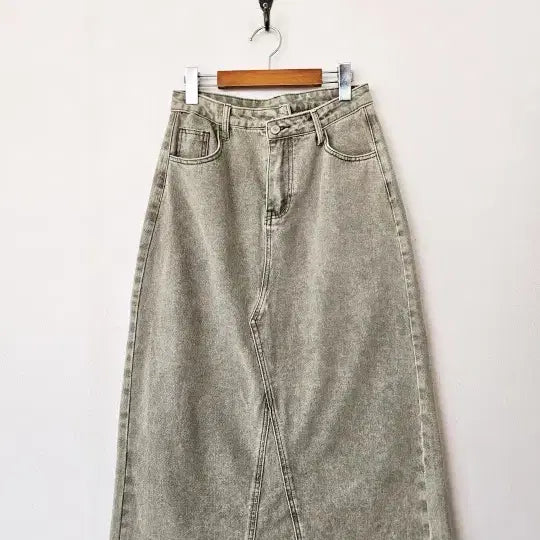 [BUNJANG] Asymmetrical Waistline Denim Skirt / 데님 스커트
