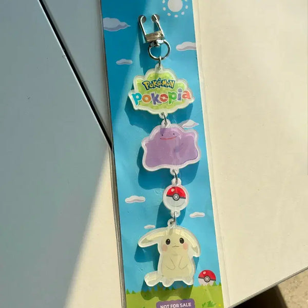 [BUNJANG] Pokopia Pokemon Acrylic Keyring Limited Edition Palechu & Ditto / 포코피아 포켓몬 아크릴 키링 한정 창백카츄 메타몽