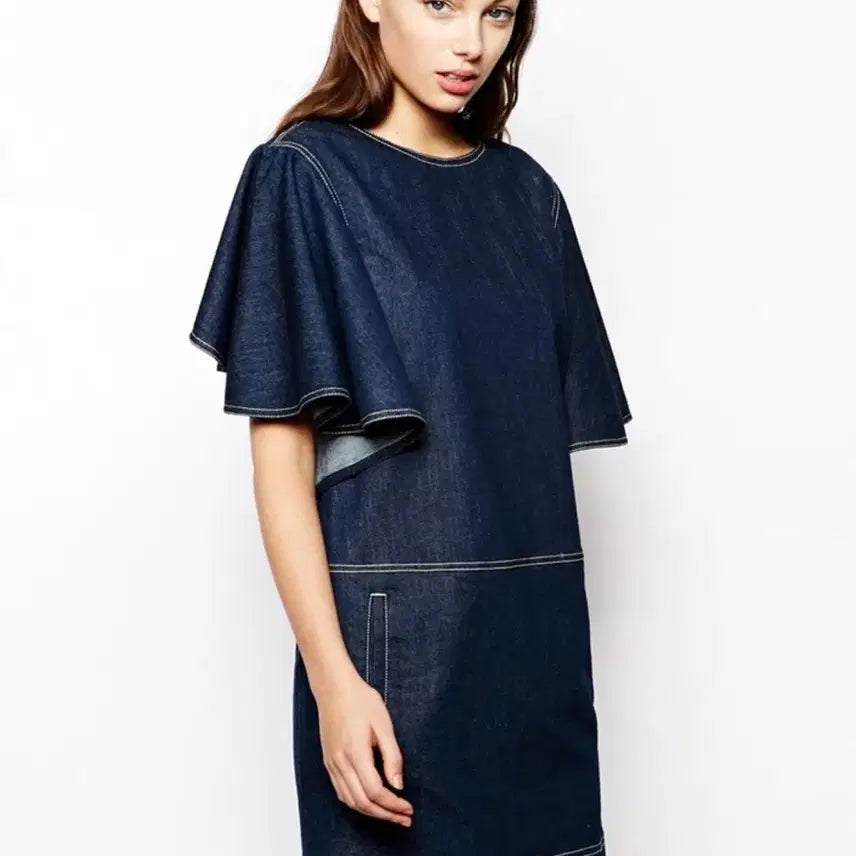 [BUNJANG] See By Chloé Denim Cape Dress / seebychloe 씨바이끌로에 데님 케이프 원피스