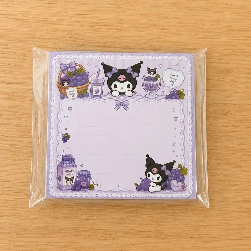 [BUNJANG] Kuromi Sticky Memo Pad / 쿠로미 떡메모지