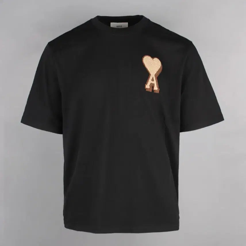 [BUNJANG] AMI Big Heart Logo Short Sleeve T-Shirt Black / 아미 빅로고 하트 반팔 티셔츠 블랙 미개봉 새상품
