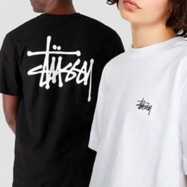 [BUNJANG] Stussy Basic Short Sleeve T-Shirt (Black/White) - Sealed / 스투시 베이직 반팔 티셔츠 블랙/화이트 미개봉 새상품