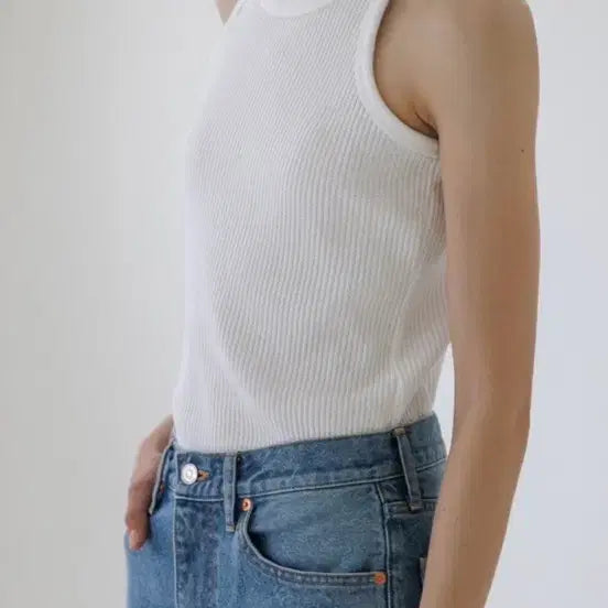 [BUNJANG] URBANIC30 Waffle Sleeveless Top - Oatmeal / 얼바닉30 와플 나시