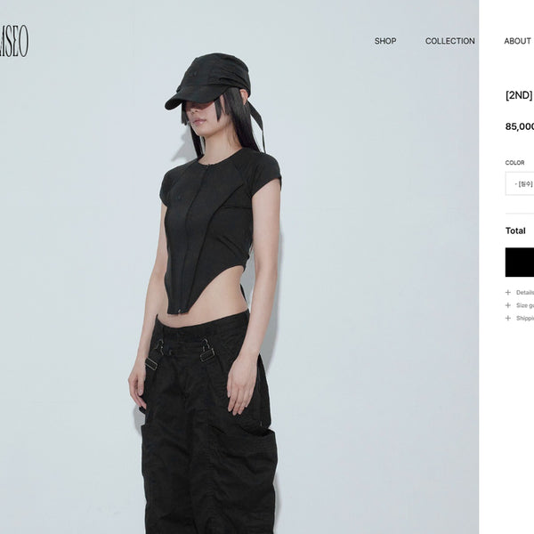 [BUNJANG] Bohemian Seoul Track Half Sleeve Zip Up / 보헤미안서울 슬리브 집업 새상품 TRACK HALF SLEEVE ZIP