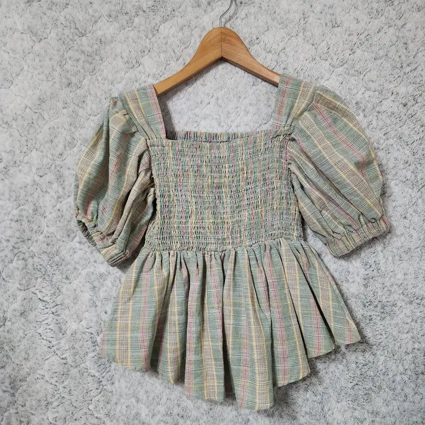 [BUNJANG] Women's Checkered Blouse / 207B [F] 여성 체크 블라우스