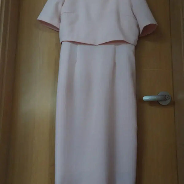 [BUNJANG] Pink Square Neck Midi Dress Size L / 연핑크 스퀘어넥 원피스 새제품 L사이즈 정장 모임 행사