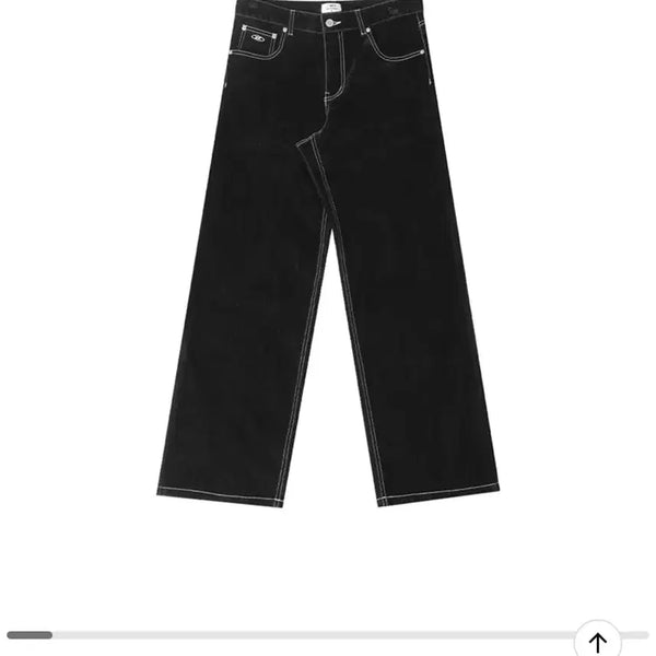 [BUNJANG] Born to Win Velvet Straight Denim Pants Size 1 / (미개봉)본투윈 벨벳 스트레이트 데님 팬츠 1사이즈 본투윈올라잇압도