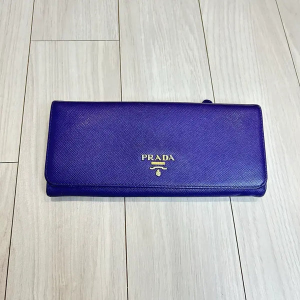 [BUNJANG] Prada Saffiano Long Wallet Purple / 프라다 사피아노 퍼플 장지갑(정품)
