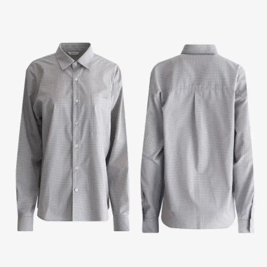 [BUNJANG] Around Yull Vero Shuttle Note Check Shirt Grey Blue / 어라운드율 베로셔틀노트체크셔츠 그레이블루