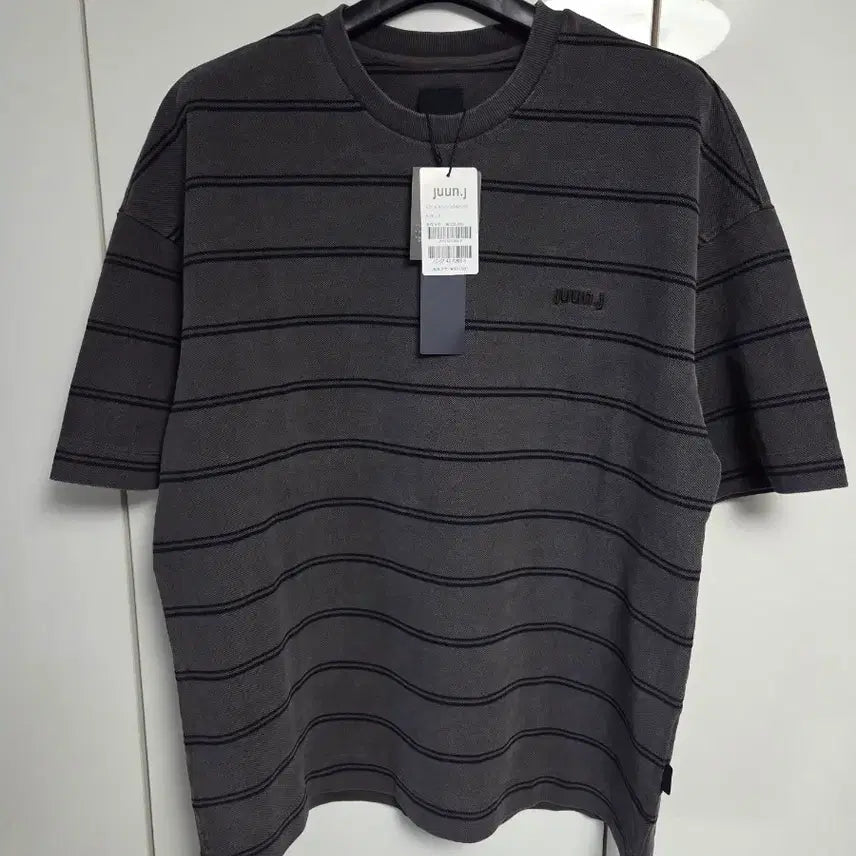 [BUNJANG] Juun.J 26FW Archive Pique Stripe Short Sleeve T-Shirt / 준지 26FW 아카이브 피케 스트라이프 반팔 티셔츠 S