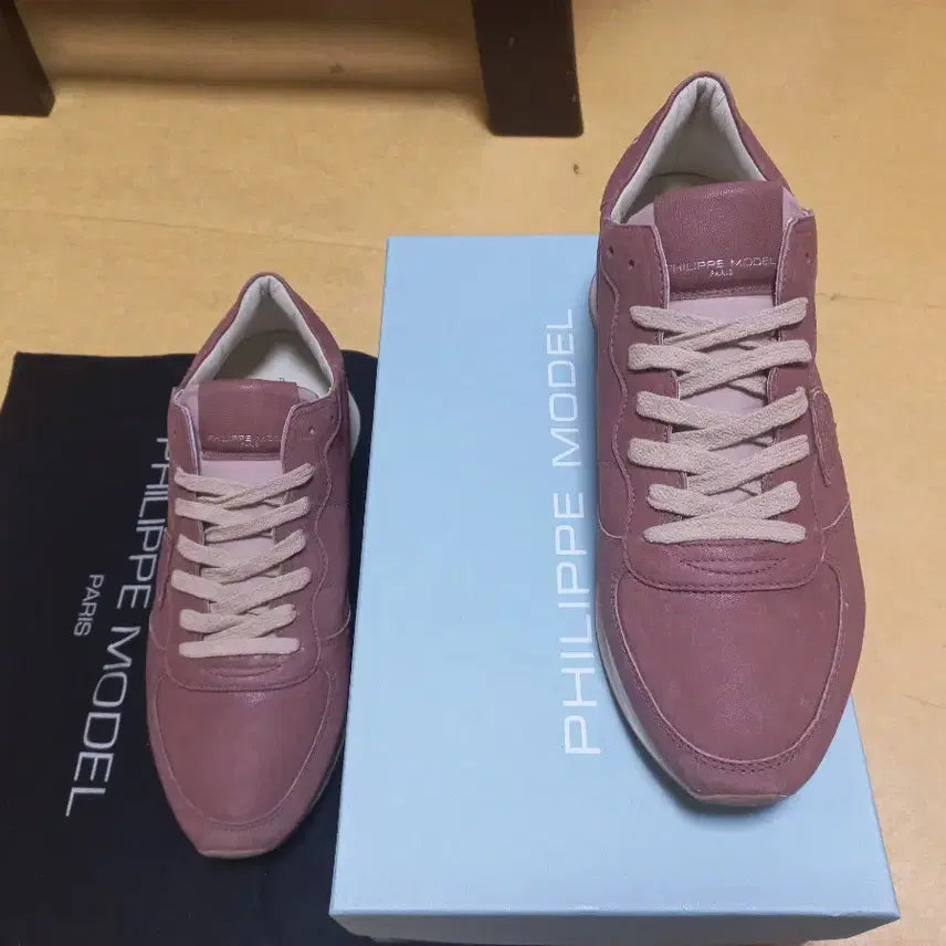 [BUNJANG] Philippe Model Tropez Red-Brown Leather Sneakers Size 42 (US 9) / [270] 필립모델 트로페즈 레드브라운 42사이즈 미사용