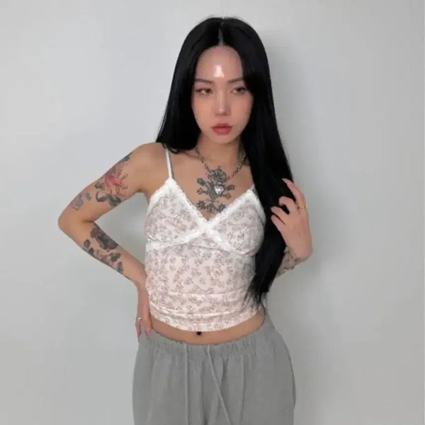 [BUNJANG] Mysterious Hotel Oriental Sleeveless Top / 미스테리어스호텔 오리엔탈 슬리브리스 나시