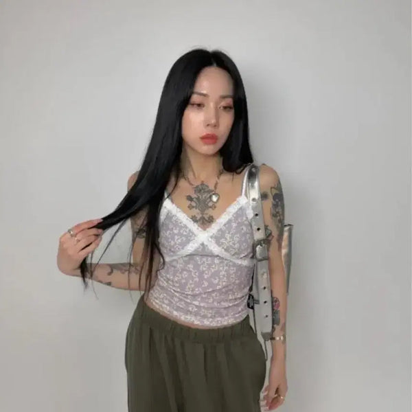 [BUNJANG] Mysterious Hotel Oriental Sleeveless Top / 미스테리어스호텔 오리엔탈 슬리브리스 나시