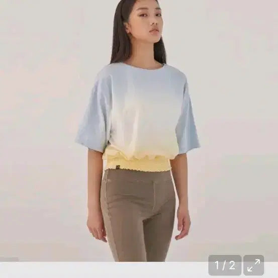 [BUNJANG] Oziz Smoking Short Sleeve Cover-up / 오즈이즈 스모킹 숏슬리브 커버업