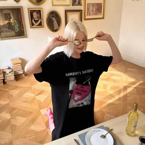 [BUNJANG] Mysterious Hotel Cake Short Sleeve Dress / 미스테리어스호텔 케이크 반팔 원피스