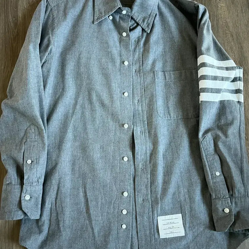 [BUNJANG] Thom Browne Four-Bar Shirt Grey / 100%정품 톰브라운 4선 셔츠 그레이