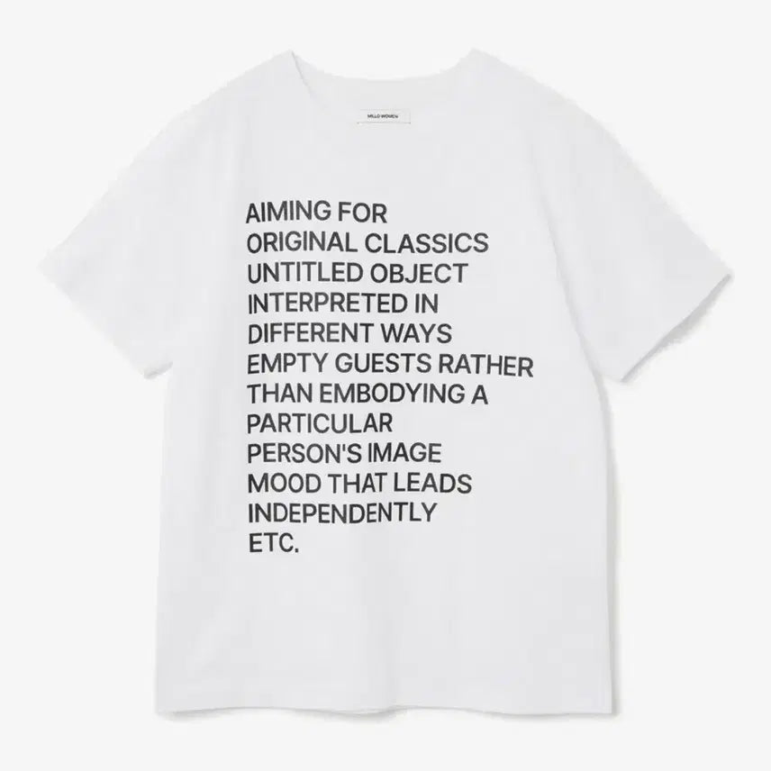 [BUNJANG] Milowoman Lettering Archive T-Shirt / 밀로우먼 레터링 아카이브 티셔츠