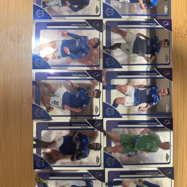 [BUNJANG] Everton FC Trading Card Set - Topps Chrome Base Set / 에버튼 축구 카드 10장 세트(탑스 크롬 배이스 풀세트)