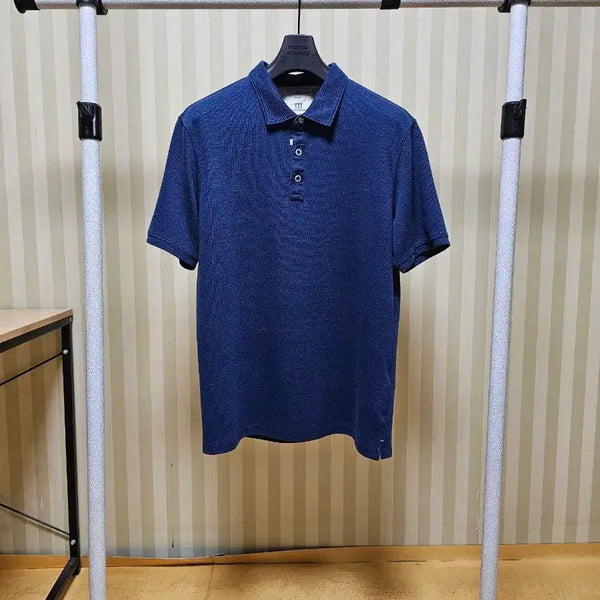 [BUNJANG] Henry Cotton Pique Linen Blend Polo Shirt / 헨리코튼 피케 린넨 110