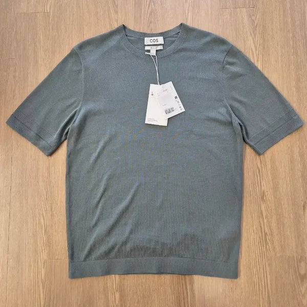[BUNJANG] COS Knit Short Sleeve T-Shirt Sage Green / COS 니트 반팔 티셔츠 세이지 그린